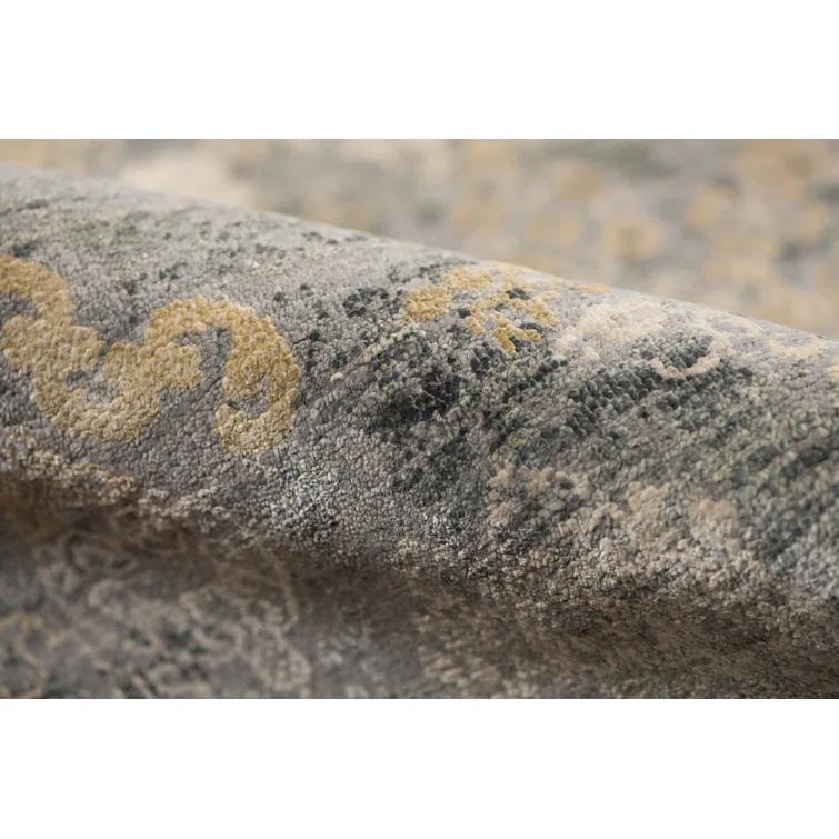 AMER Rugs Pearl Hand-Knotted Silver Sand Area Rug | Perigold