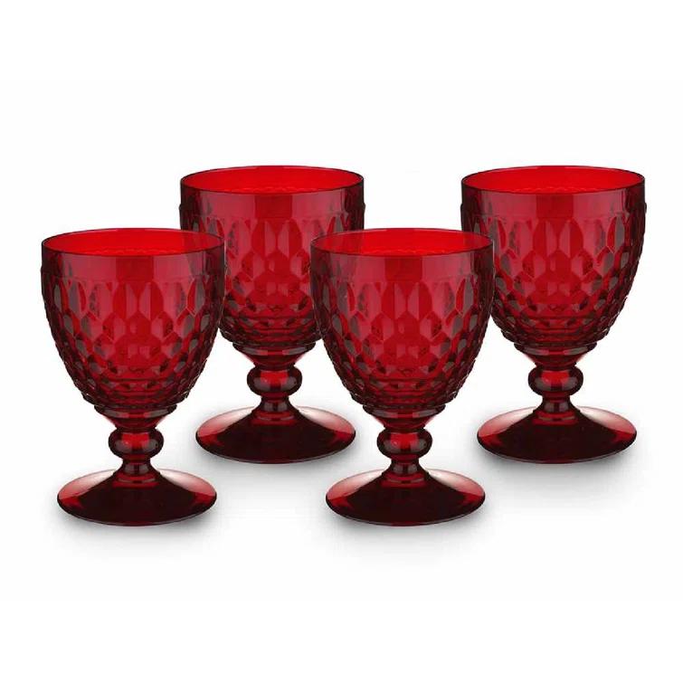 Villeroy & Boch Villeroy & Boch Boston Colored Lead Free Crystal Goblet Set (Set of 4)
