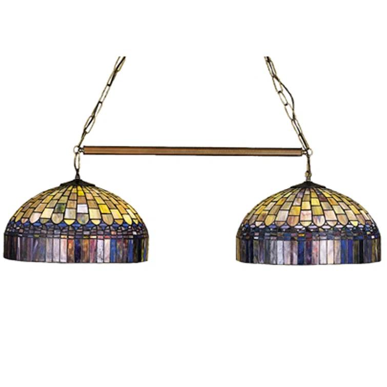 Meyda Tiffany 28515 Tiffany Candice 6 Light 42" Wide Linear Chandelier - Tiffany Glass