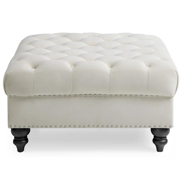 Nola Velvet Ottoman