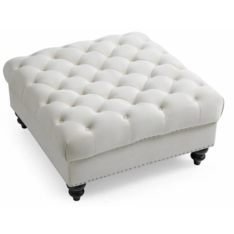 Nola Velvet Ottoman