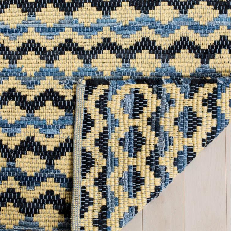 Annia Hand Woven Cotton Geometric Rug