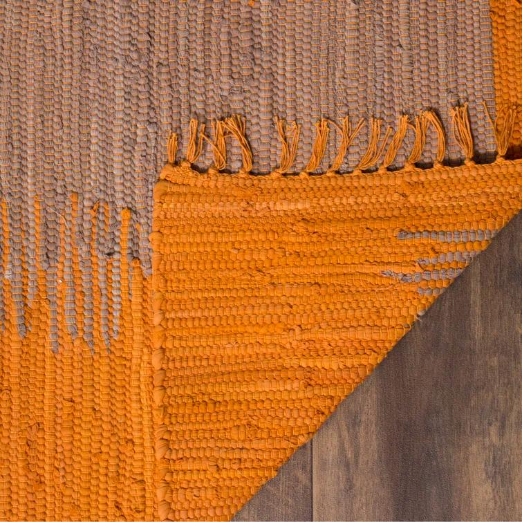 Annia Hand Woven Cotton Abstract Rug