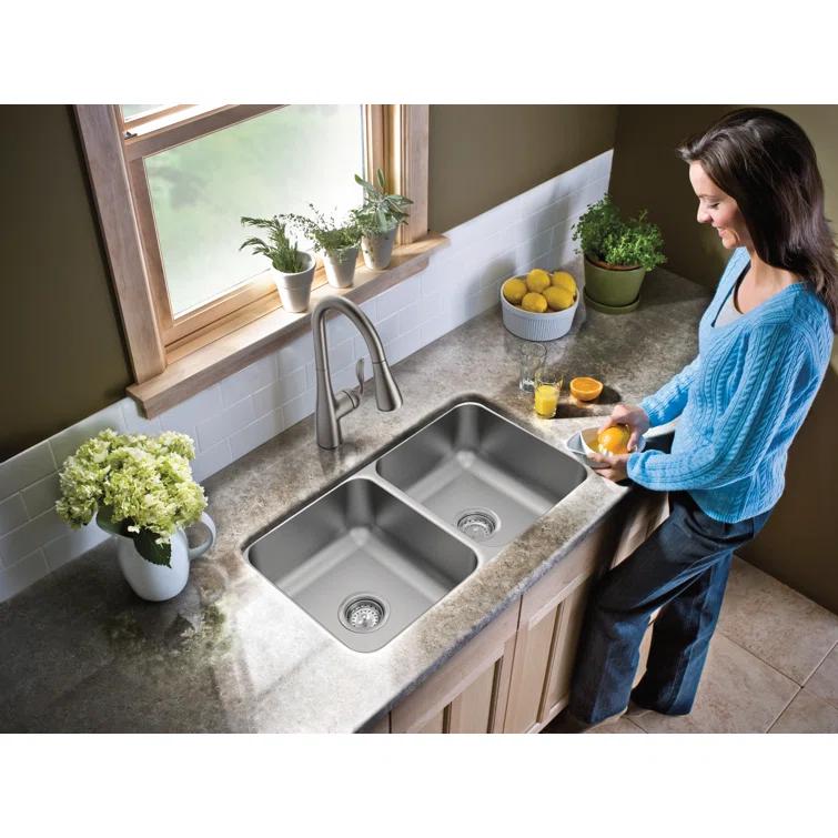 Moen Arbor One Handle Pulldown Kitchen Faucet Featuring Power Boost and Reflex