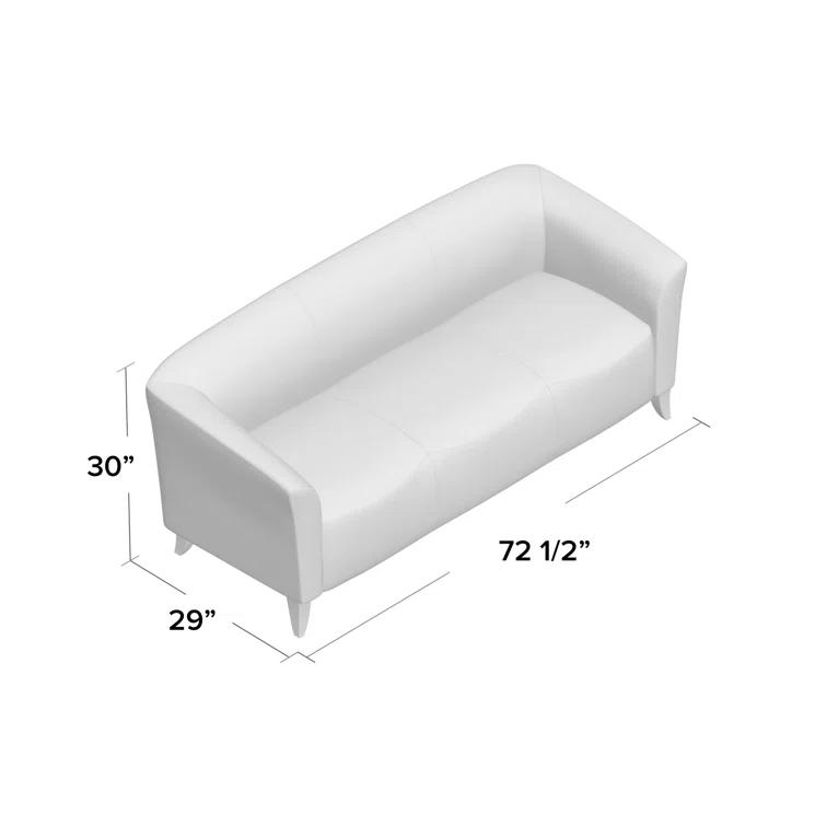 HERCULES Imperial Series LeatherSoft Sofa with Cherry Wood Feet