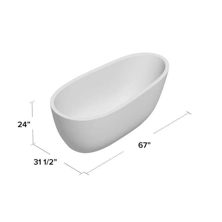 Freestanding Soaking Acrylic Bathtub
