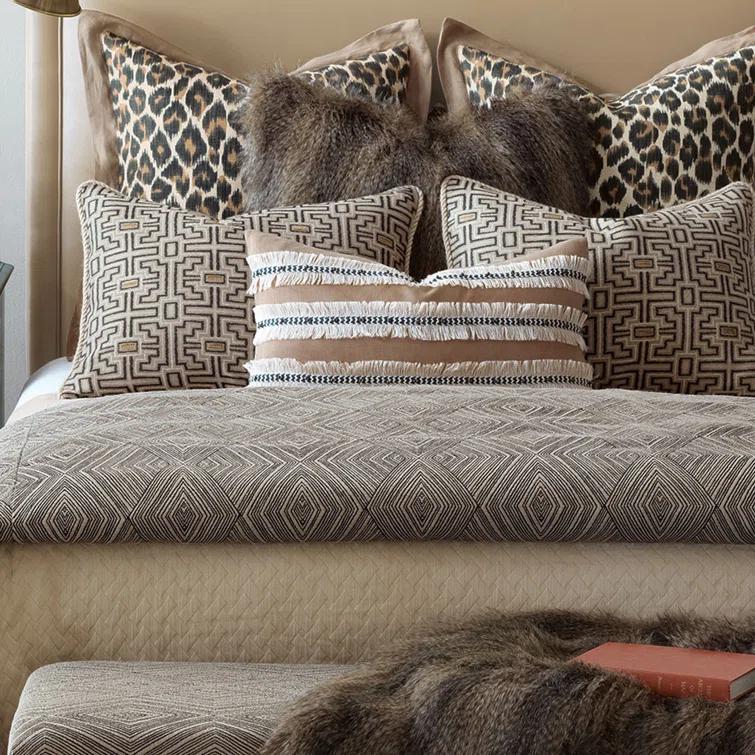 Eastern Accents Naya Fringed 100% Linen Throw Pillow