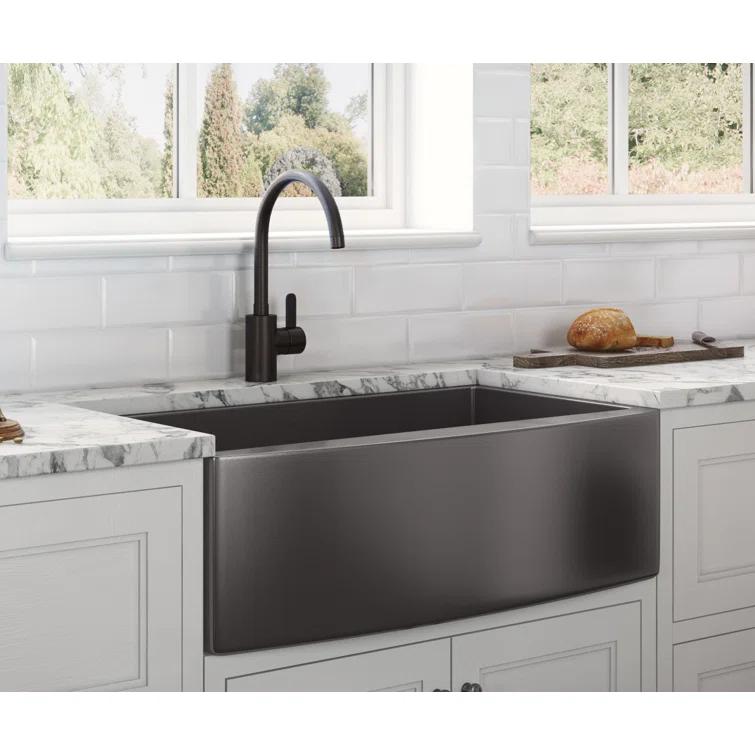 Ruvati 30-inch Apron-Front Farmhouse Kitchen Sink - Stainless Steel