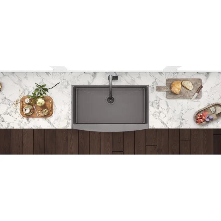 Ruvati 30-inch Apron-Front Farmhouse Kitchen Sink - Stainless Steel
