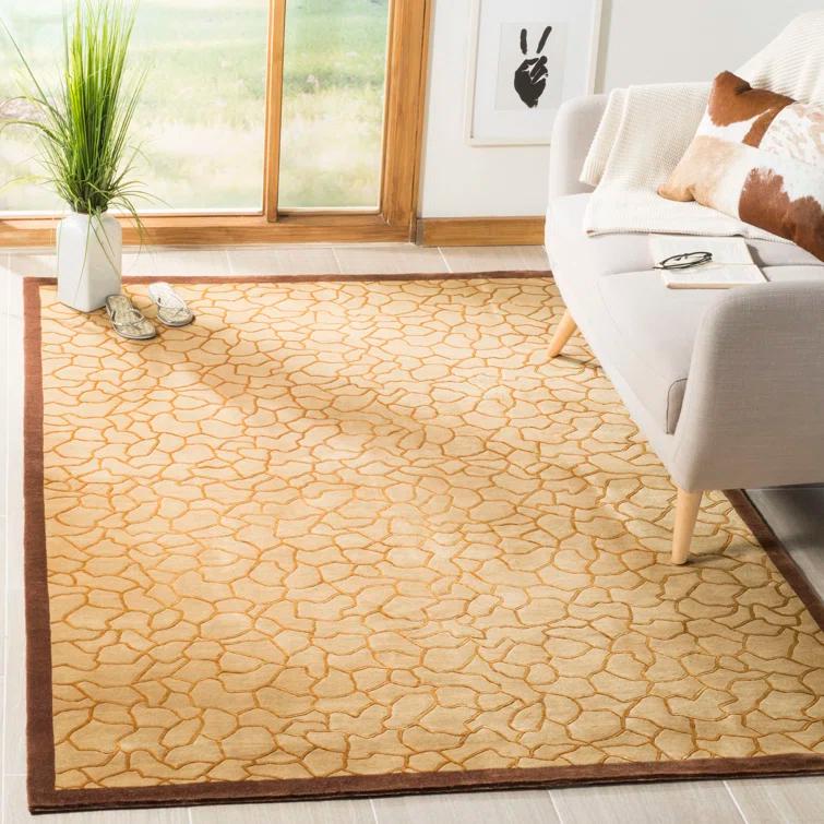 Ipswich Hand Knotted Silk & Wool Pile Abstract Rug