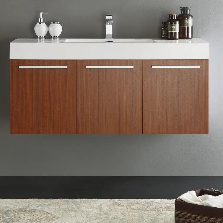 Vista 47" Wall-Mounted Single Sink Bathroom Vanity Set