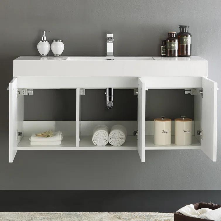 Vista 47" Wall-Mounted Single Sink Bathroom Vanity Set