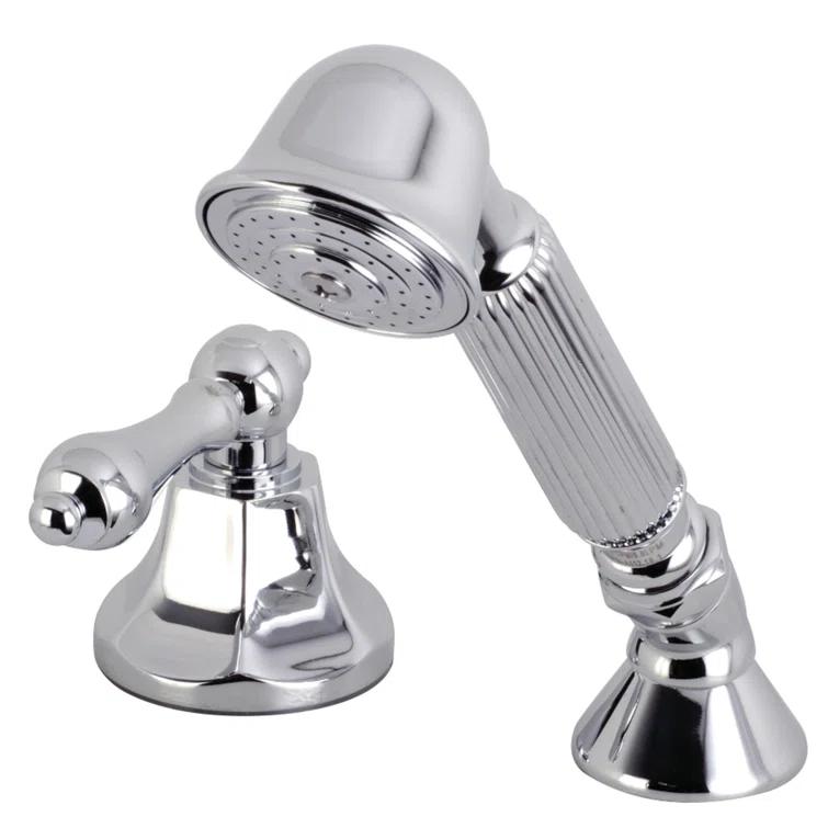 Kingston Brass Deck Mount Hand Shower with Diverter for Roman Tub Faucet