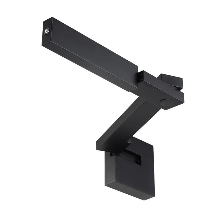 Black Aluminum LED Swing Arm Wall Light with Dimmer