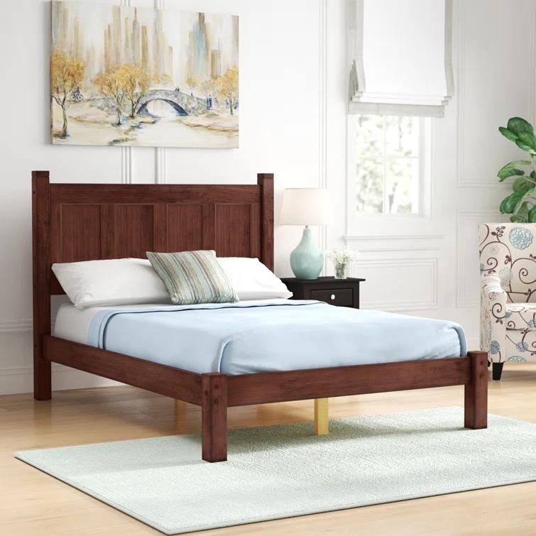 Shaker Solid Wood Panel Bed