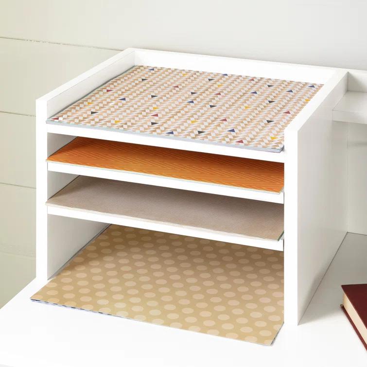 Crea Craft Table with Hutch Pure White