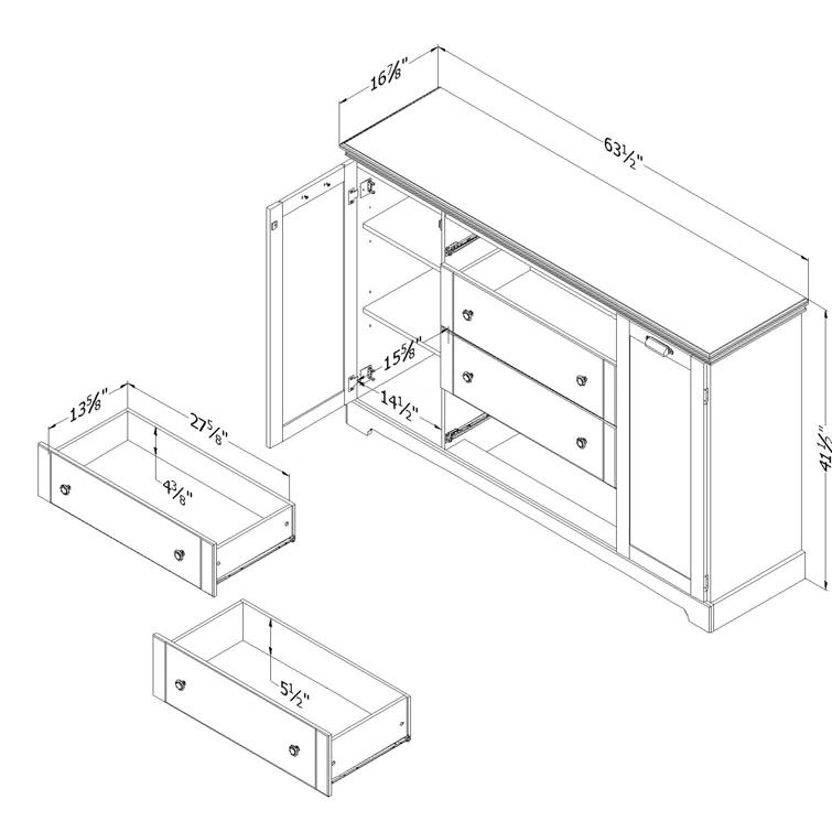 Lilak Kids 4 - Drawer Combo Dresser
