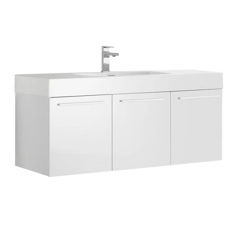 Vista 47" Wall-Mounted Single Sink Bathroom Vanity Set