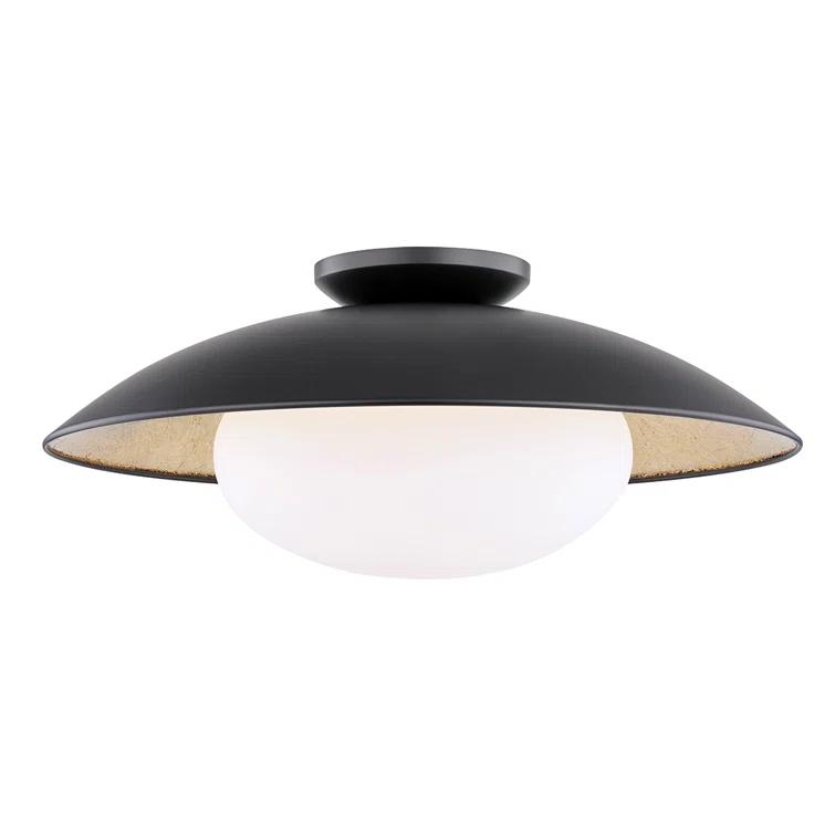 Quinn Semi-Flush Light - Black / Large