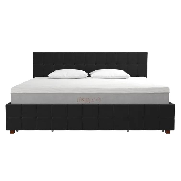 Elizabeth Tufted Upholstered Low Profile Storage Platform Bed