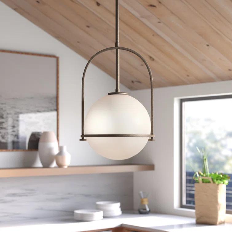 Arie Single Light Glass Dimmable Pendant
