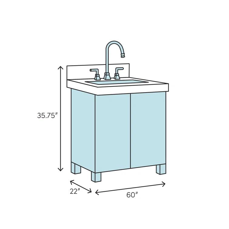 Wyndham Collection Daria 60'' Single Bathroom Vanity with Marble Top with Mirror