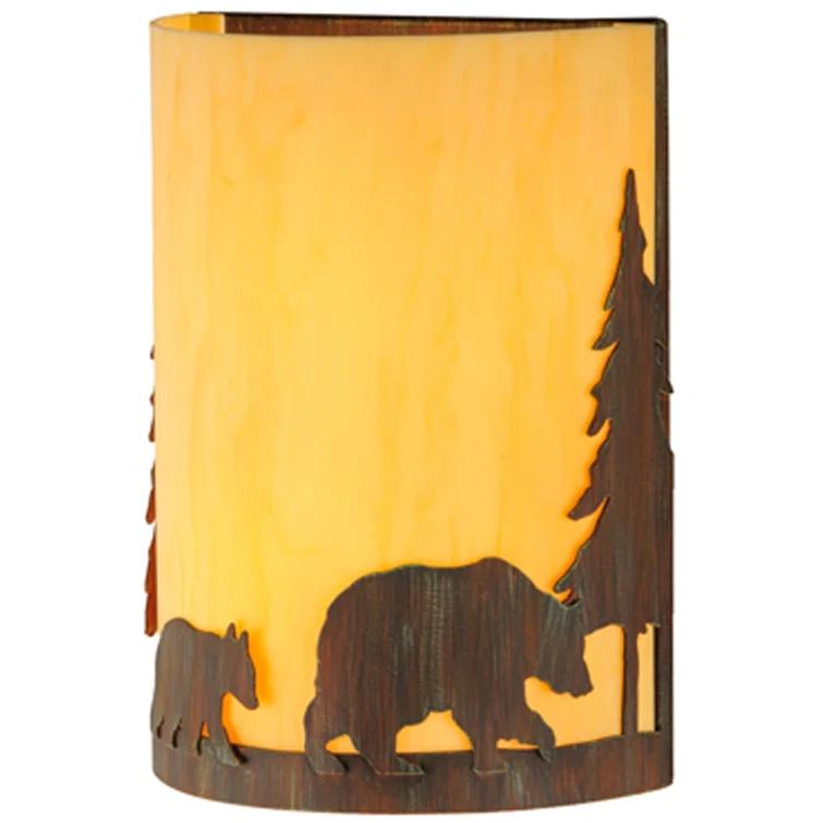 Rustic Lodge Flush Mounted Sconce
