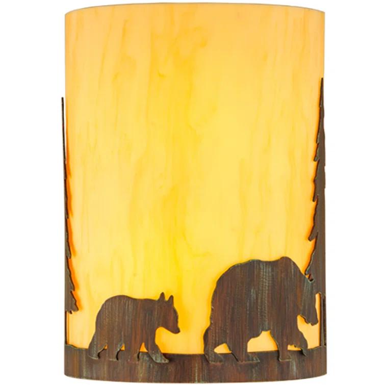 Rustic Lodge Flush Mounted Sconce