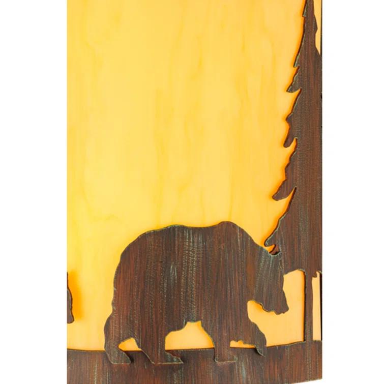 Rustic Lodge Flush Mounted Sconce