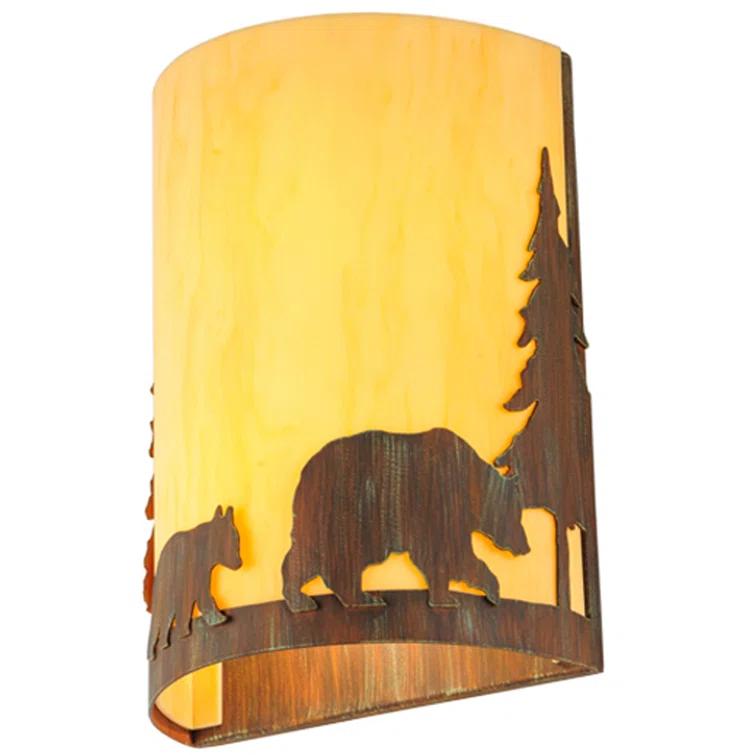 Rustic Lodge Flush Mounted Sconce