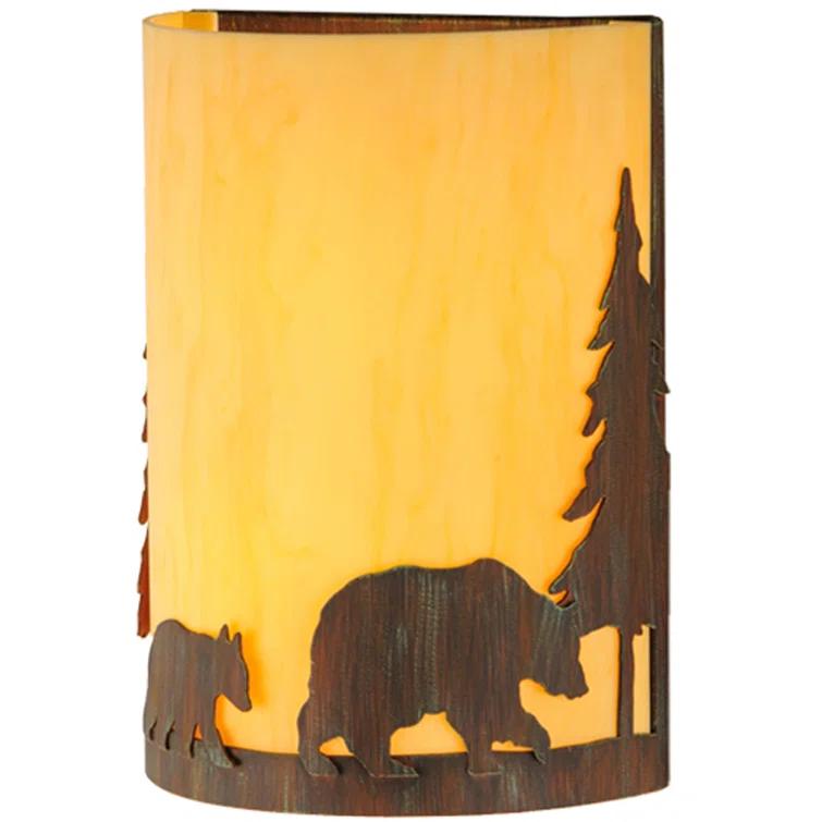 Rustic Lodge Flush Mounted Sconce