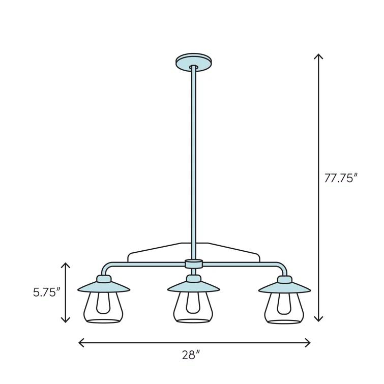 Suspended Glass 1 - Light LED Unique/Statement Pendant
