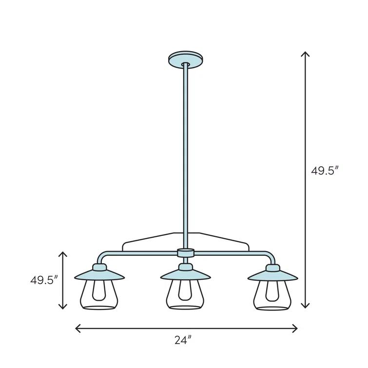 Talon 3 - Light Chrome Kitchen Island Pendant