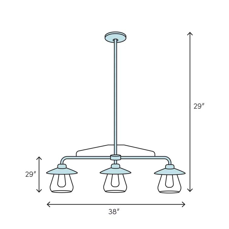 2 - Light Mahogany Bronze Kitchen Island Pendant