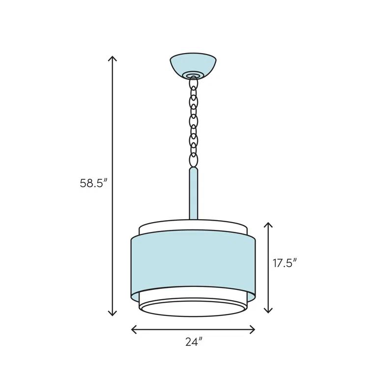 Seaforth 5 - Light Dimmable Drum Chandelier