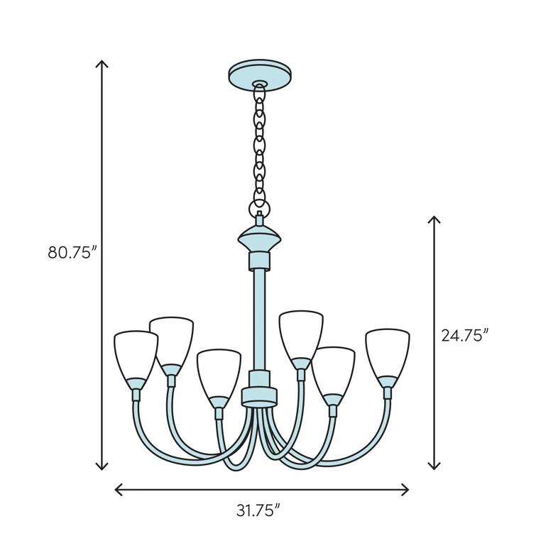 Polished Chrome 9-Light Contemporary Chandelier
