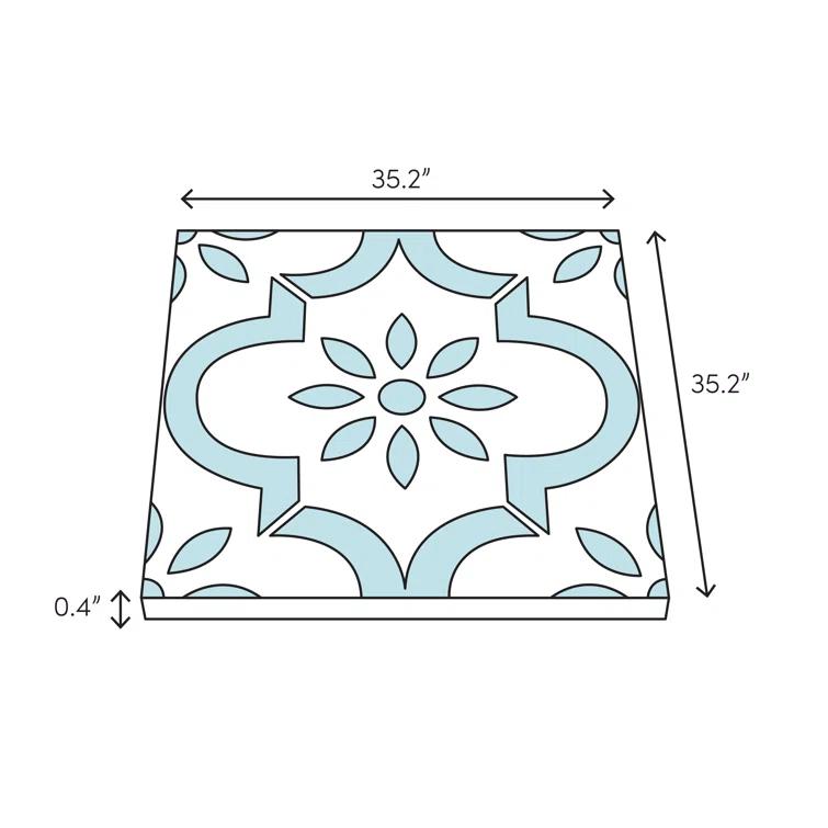 Borigni™ 35" x 35" Porcelain Concrete Look Wall & Floor Tile