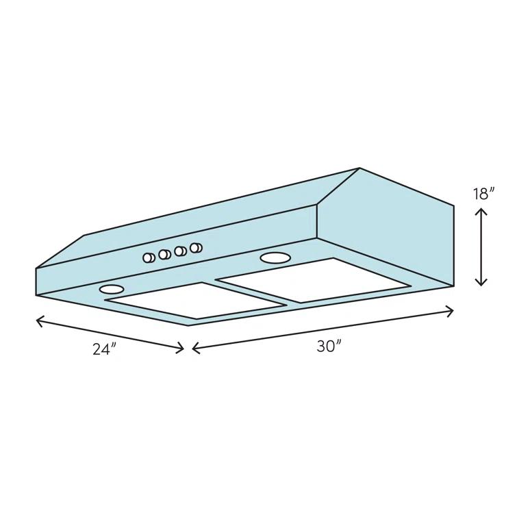ZLINE 30" Convertible Vent Under Cabinet Range Hood in Stainless Steel