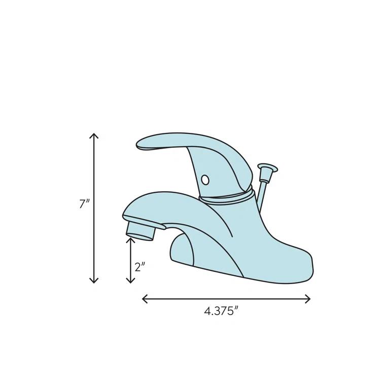 M-Bition Centerset Bathroom Faucet with Drain Assembly