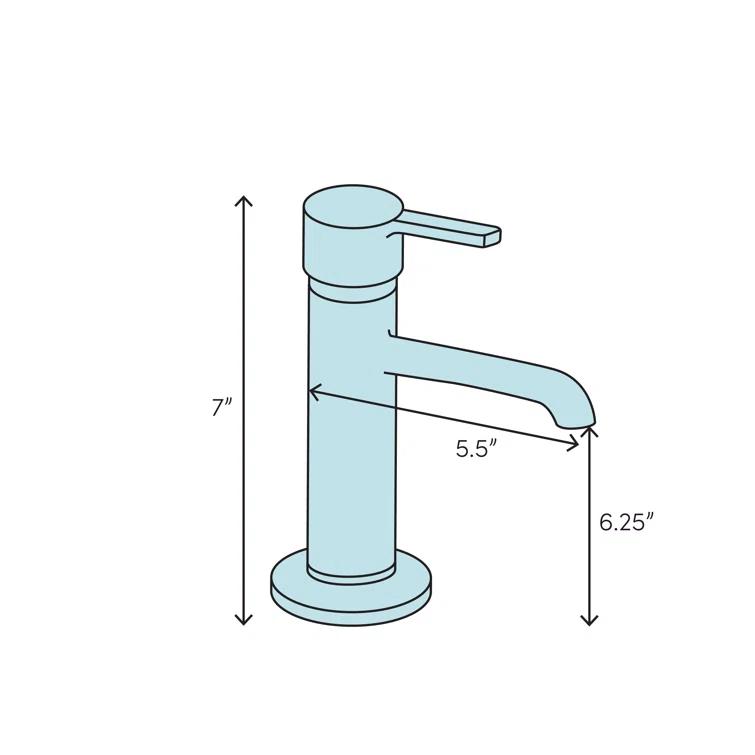 Citterio Single-Hole Single-handle Bathroom Faucet with Drain Assembly