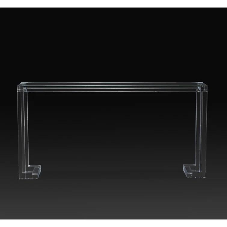 Ava Glass Top Console Table