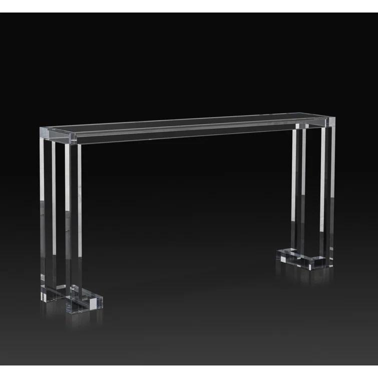 Ava Glass Top Console Table