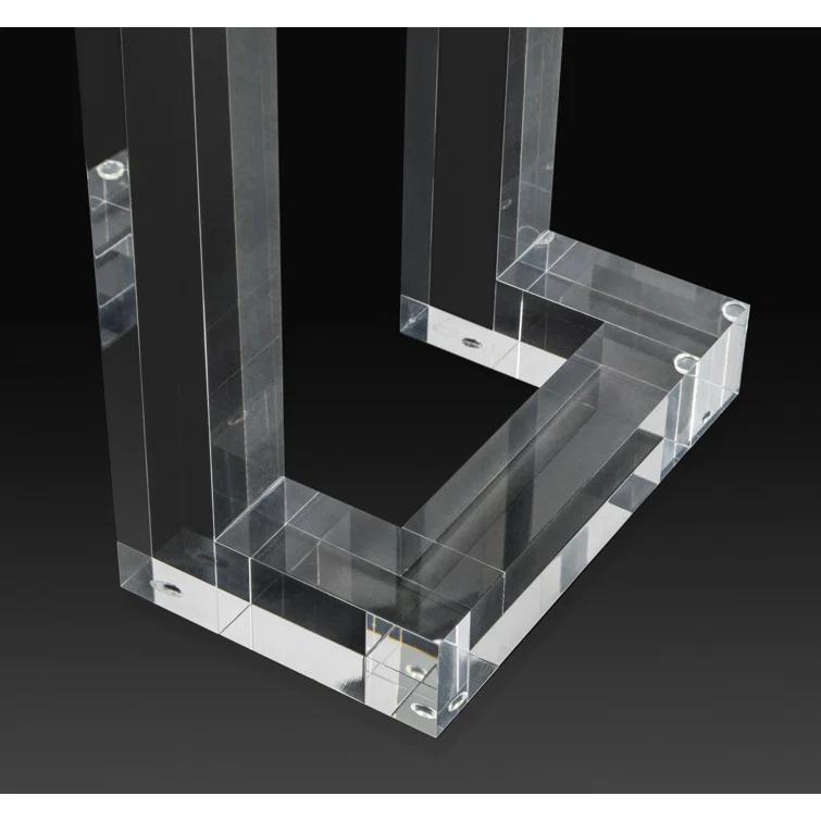 Ava Glass Top Console Table
