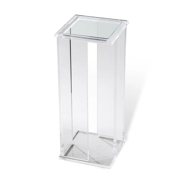 Interlude Mercer Glass Top End Table