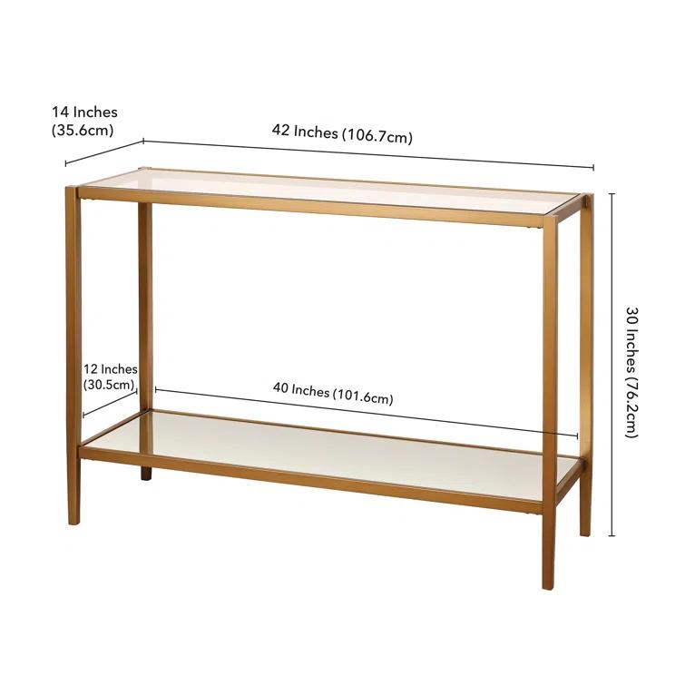 Hera Glass Top Console Table