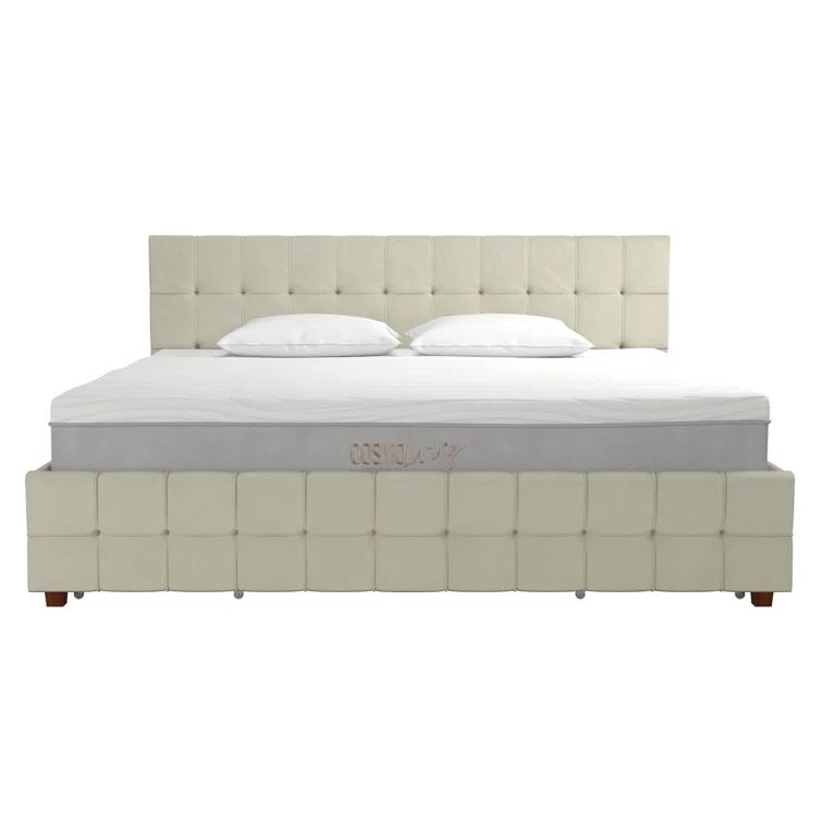 Elizabeth Tufted Upholstered Low Profile Storage Platform Bed
