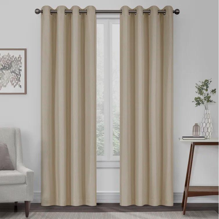 Eclipse Kira Herringbone Absolute Zero Blackout Window Panel