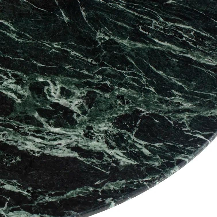 Nuevo Claudio 35.5" Marble Stone Coffee Table in Polished Green/Black