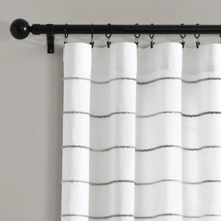 Lush Decor Reyna Semi Sheer Curtain Pair (Set of 2)