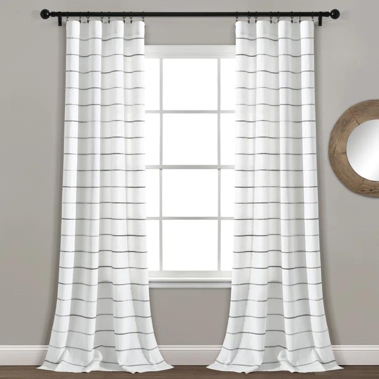 Lush Decor Reyna Semi Sheer Curtain Pair (Set of 2)
